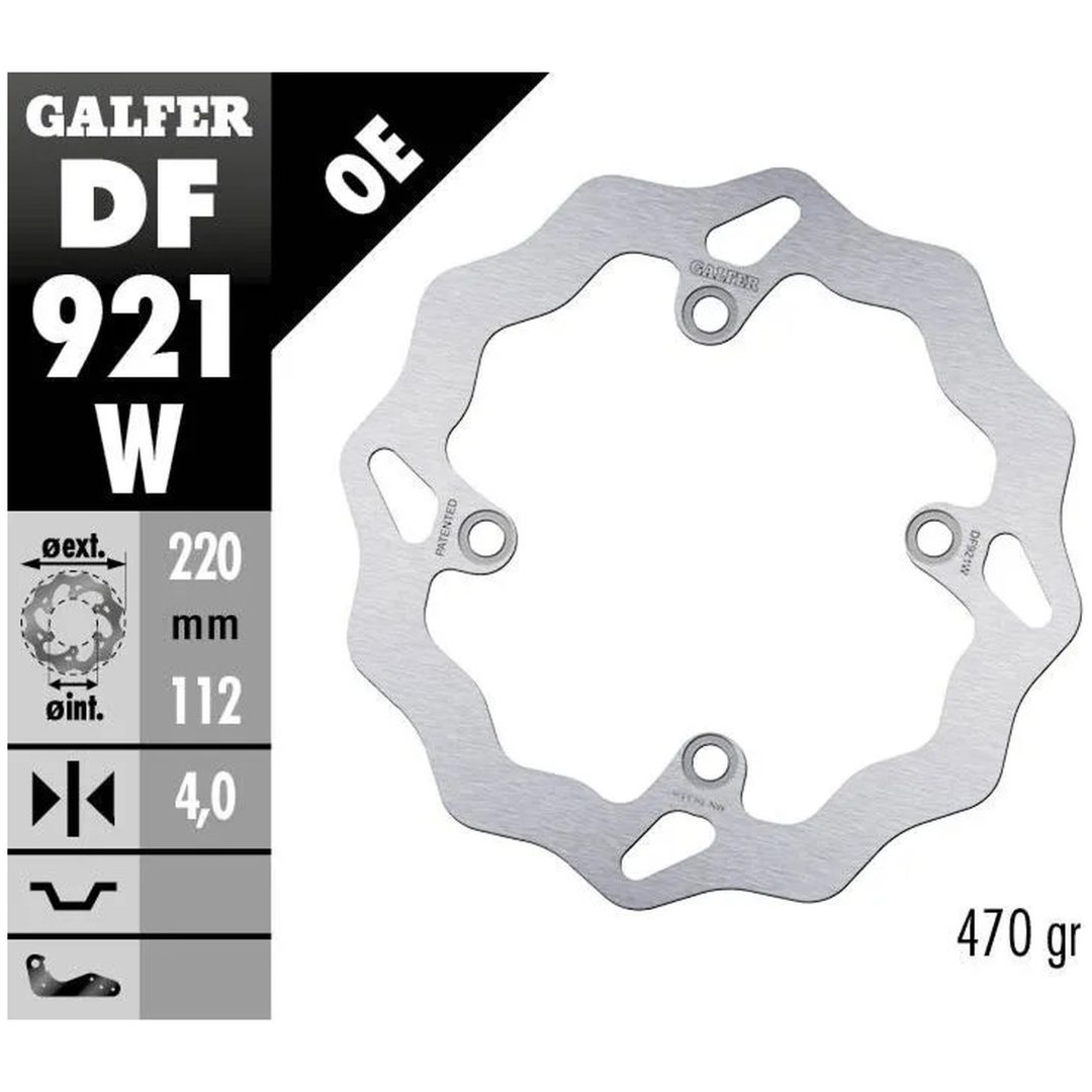 Bromsskiva Wave Silver GALFER Bromsskiva – bild 2