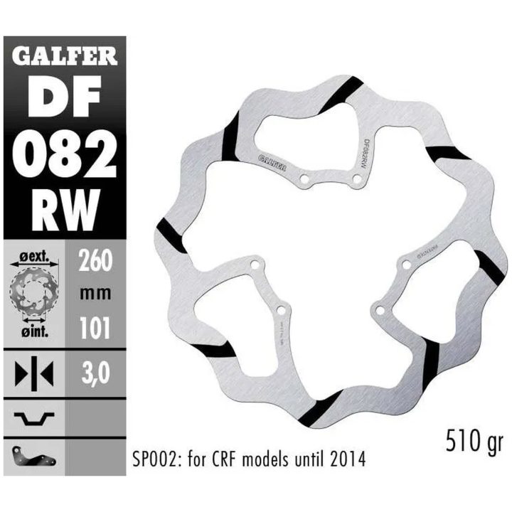 Bromsskiva Wave® Svart/Silver GALFER Bromsskiva – bild 2