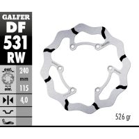 Bromsskiva Wave® Svart/Silver GALFER