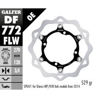 Bromsskiva Wave® Svart/Silver GALFER