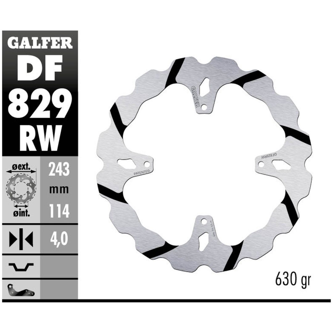 Bromsskiva Wave® Svart/Silver GALFER Bromsskiva – bild 2