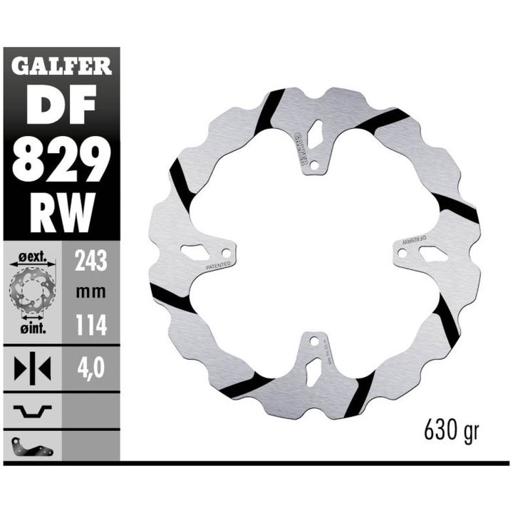 Bromsskiva Wave® Svart/Silver GALFER Bromsskiva – bild 2