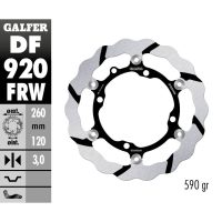 Bromsskiva Wave® Svart/Silver GALFER