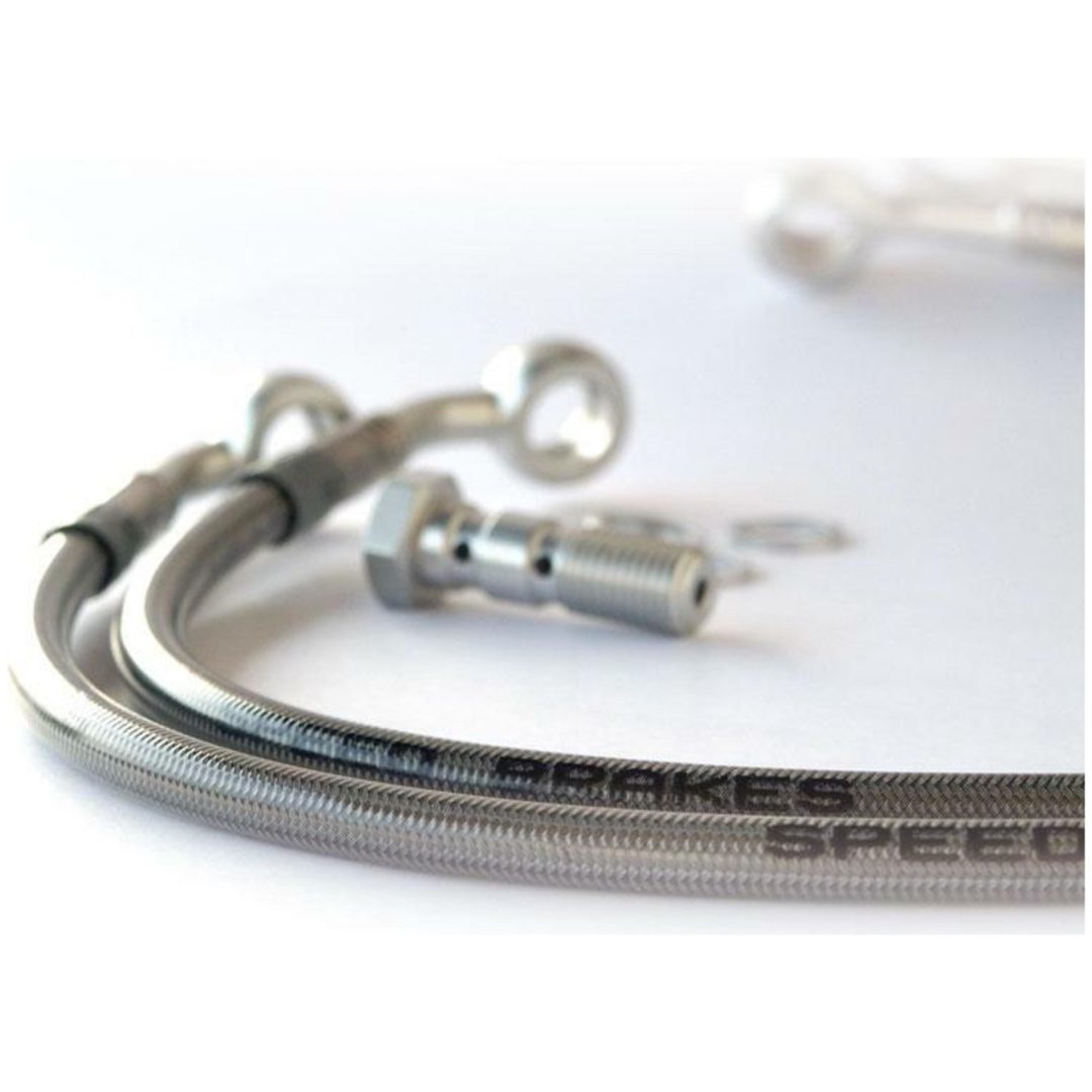 Bromsslang Aviation Stålomspunnen Silver TECNIUM