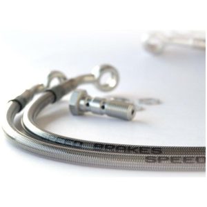 Bromsslang Aviation Stålomspunnen Silver TECNIUM