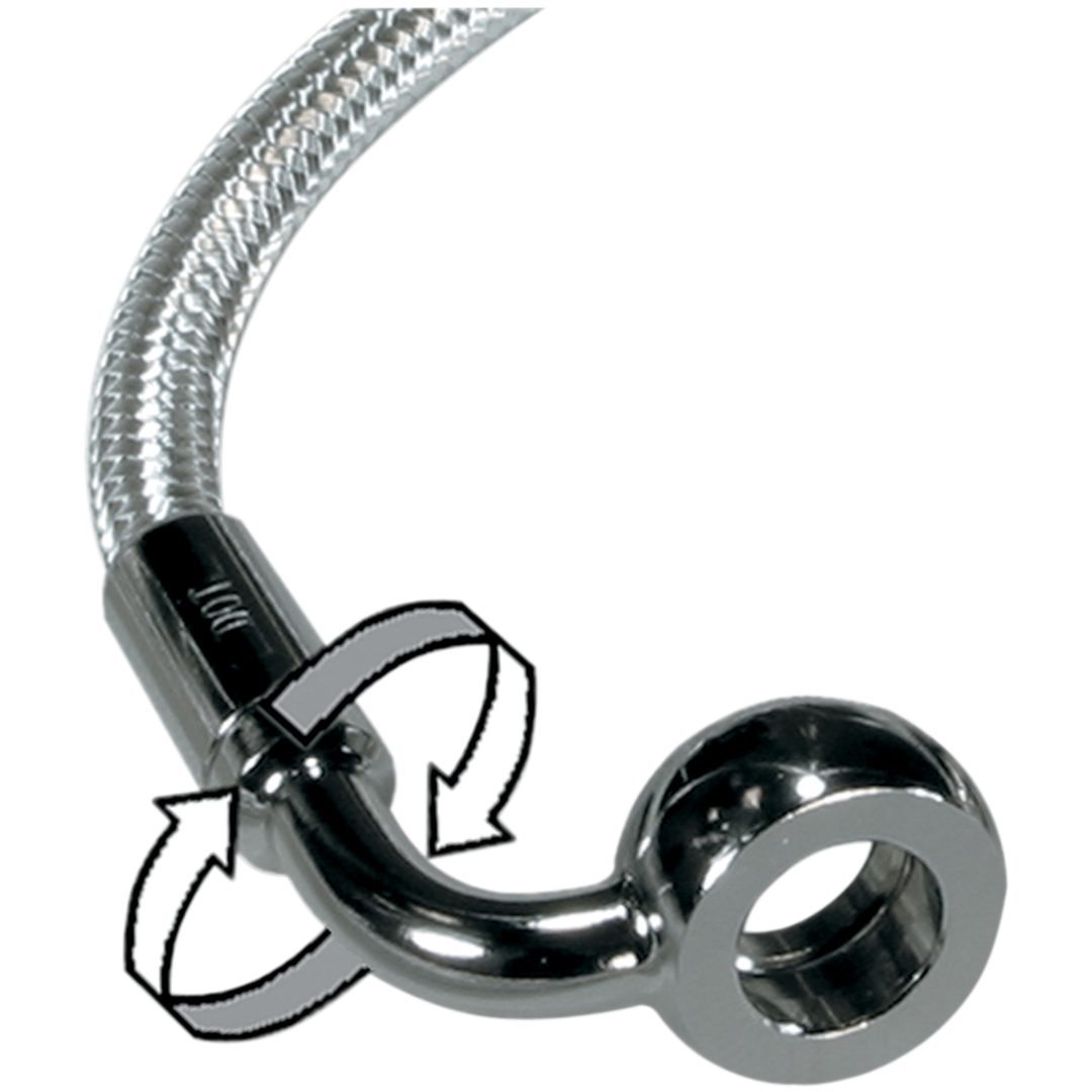 Bromsslang E-Z Align Rostfritt Stål Silver MAGNUM SHIELDING 96,5 cm (38") Fram – bild 2