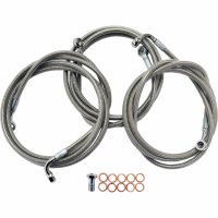 Bromsslangskit Rostfritt Stål ABS Silver LA CHOPPERS