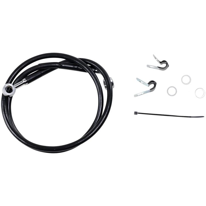 Bromsslangssats Rostfritt Stål Svart DRAG SPECIALTIES LINE BRK FR 04-10XL883 BL – bild 2