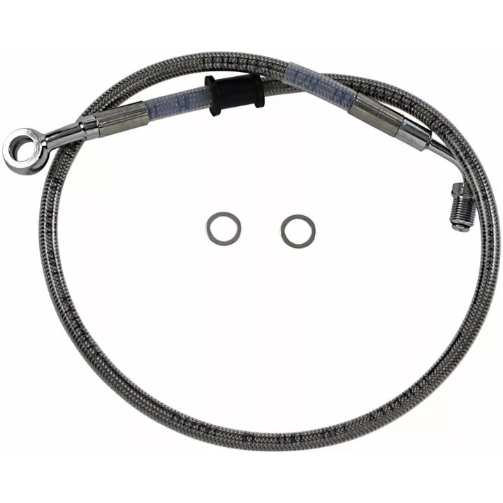 Bromsslangssats Rostfritt Stål Svart DRAG SPECIALTIES Silver – bild 2