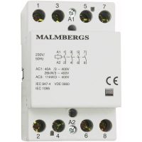 Brumfri kontaktor, 4kW, 24A MALMBERGS