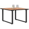Brunt trädgårdskaffebord DPC och stål vidaXL 55 x 55 x 35 cm – miniatyr 3