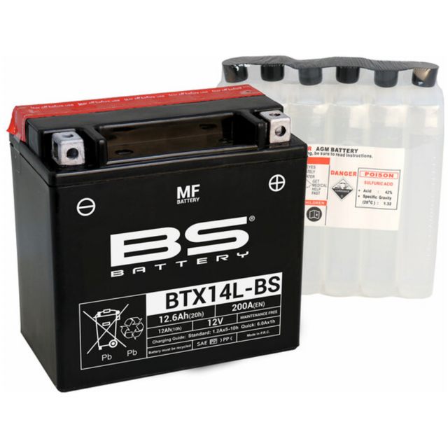 Underhållsfritt Batteri Med Syrapaket BS BATTERY
