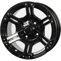 BSK Fälg 14x7 4/110 4+3 Svart