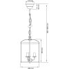 Budgie Taklampa ø28, Krom ANETA HOME Antik /Klar – miniatyr 2