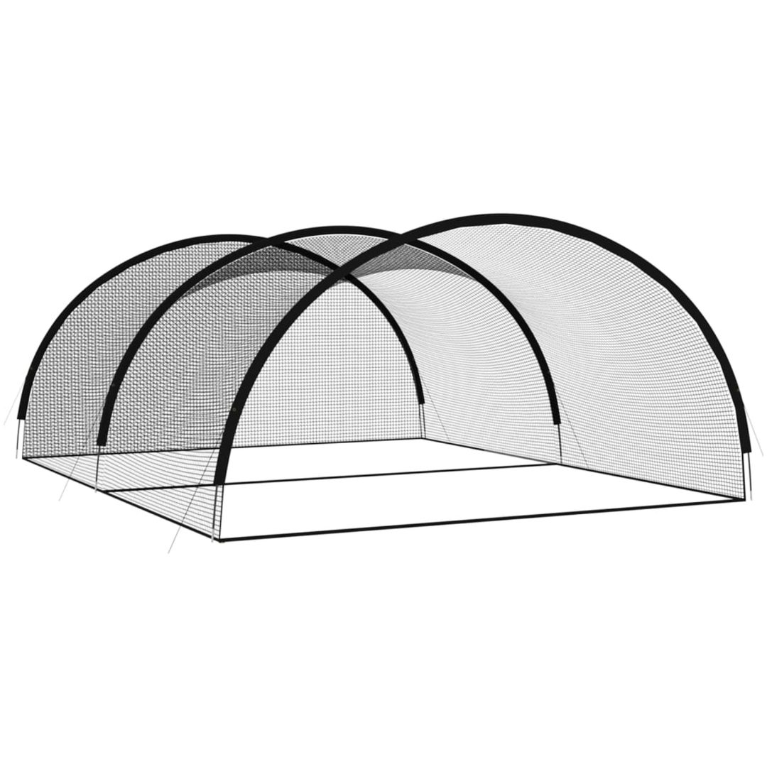 Bur för baseball svart polyester vidaXL 600 x 400 x 250 cm – bild 2