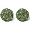 Buxbom Boll Konstgjord Löv Topiary 30 cm Sol LED tråd 2 st vidaXL 27 x 27 x 27 cm – miniatyr 1
