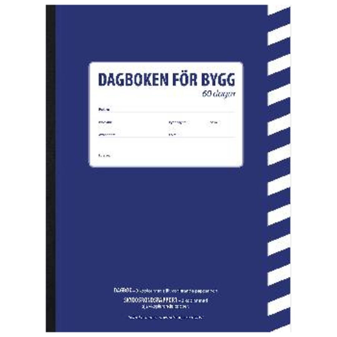 Byggdagbok Blå NONAME BYGGDAGBOK 30 DAGARS BLÅ A5