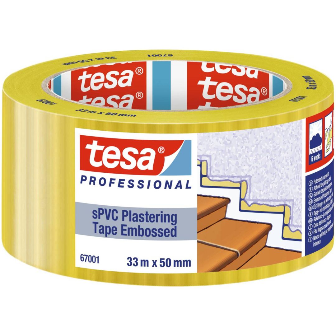 Byggtejp sPVC 67001 TESA BYGGTEJP 67001 GUL RÄF 33MX50