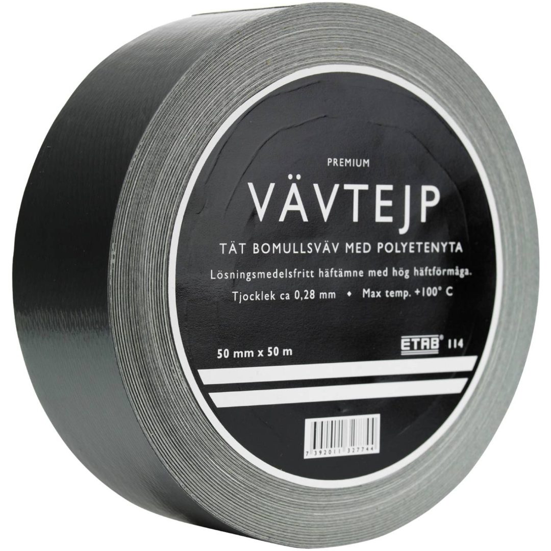 Byggtejp/Vävtejp 114 ETAB TEJP BYGG VÄV 114 50MMX10M SIL