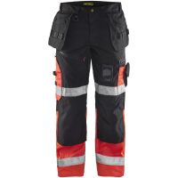 Byxa 15081860 Svart / Hivisröd BLÅKLÄDER