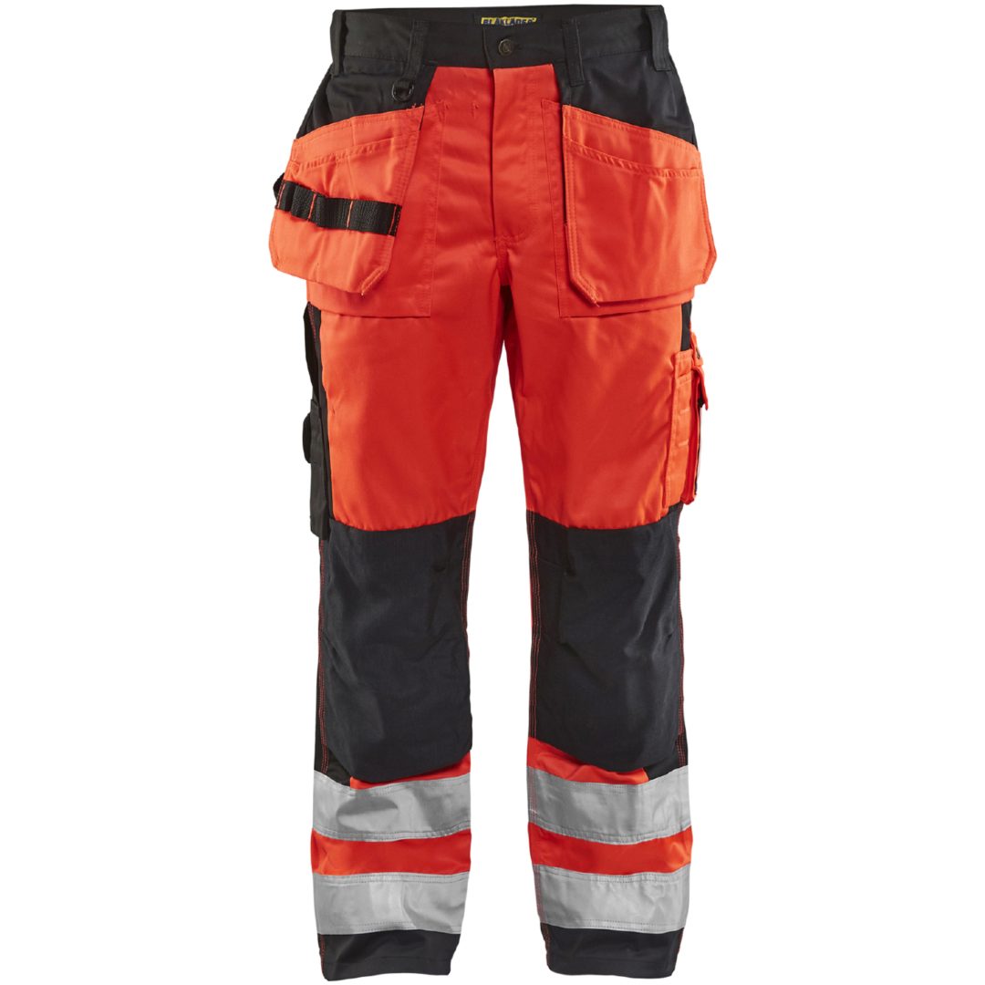 Byxa 15331860 Hivisröd / Svart BLÅKLÄDER BYXA 15331860 RÖD/SVART 50