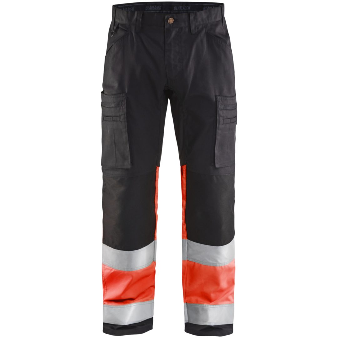 Byxa 15511811 Svart / Hivisröd BLÅKLÄDER BYXA 15511811 SVART/RÖD 44