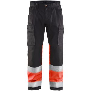 Byxa 15511811 Svart / Hivisröd BLÅKLÄDER