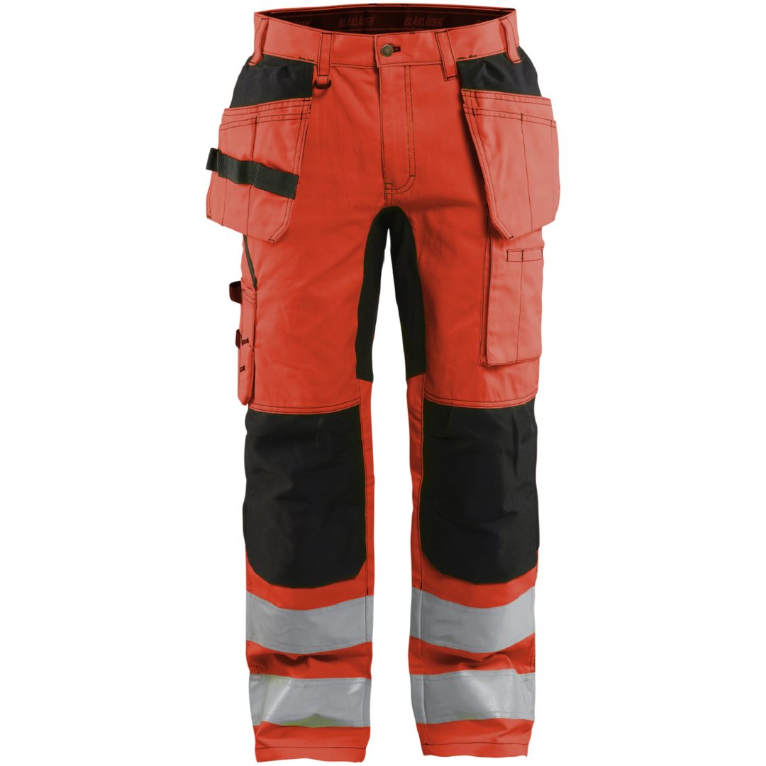 Byxa 15521811 Hivisröd / Svart BLÅKLÄDER BYXA 15521811 RÖD/SVART 46