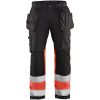 Byxa 15581811 Svart / Hivisröd BLÅKLÄDER BYXA 15581811 SVART/RÖD 44 – miniatyr 1