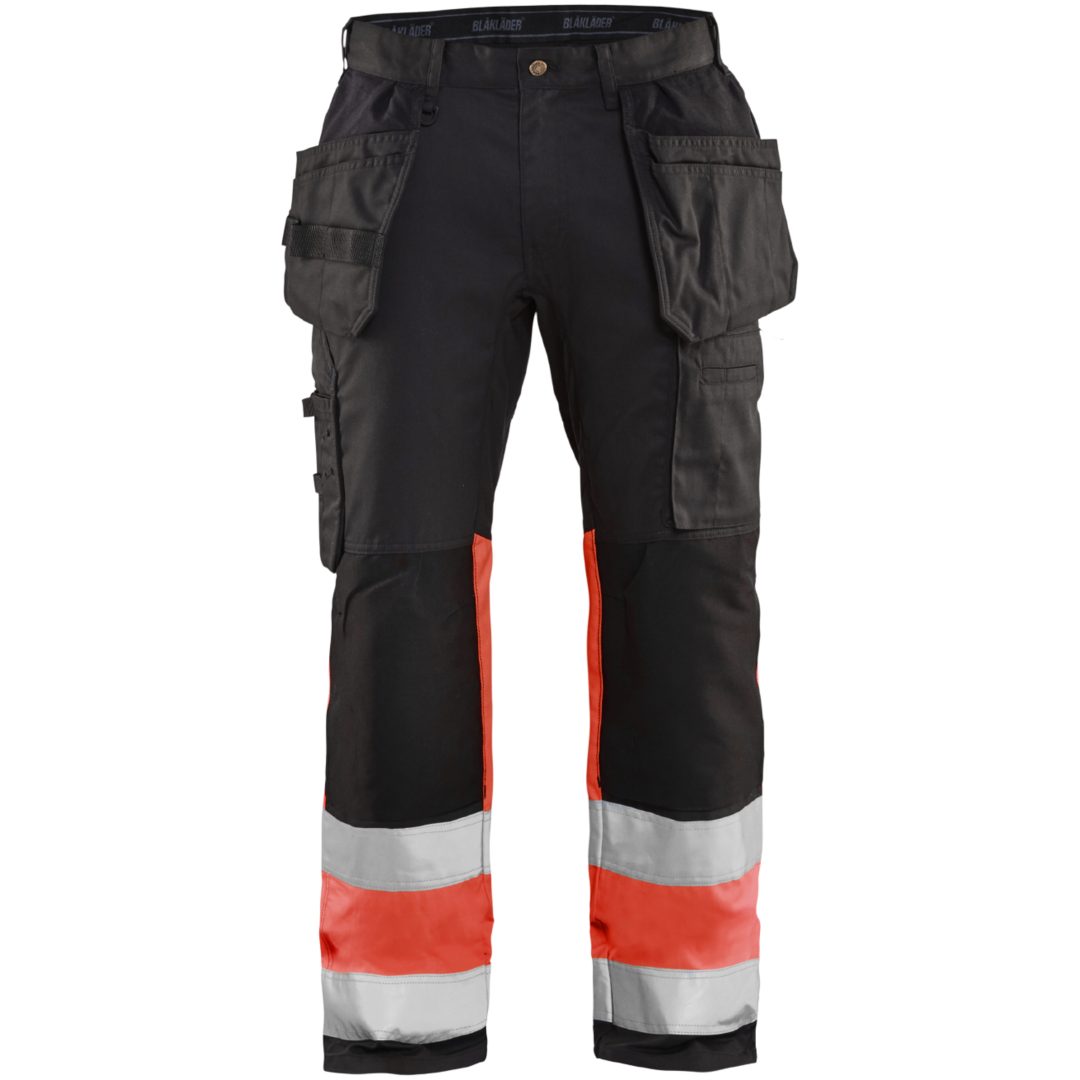 Byxa 15581811 Svart / Hivisröd BLÅKLÄDER BYXA 15581811 SVART/RÖD 44