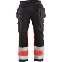 Byxa 15581811 Svart / Hivisröd BLÅKLÄDER