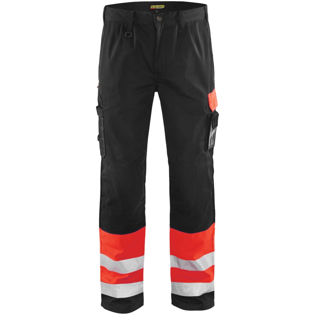 Byxa 15841860 Hivisröd / Svart BLÅKLÄDER BYXA 15841860 RÖD/SVART 46