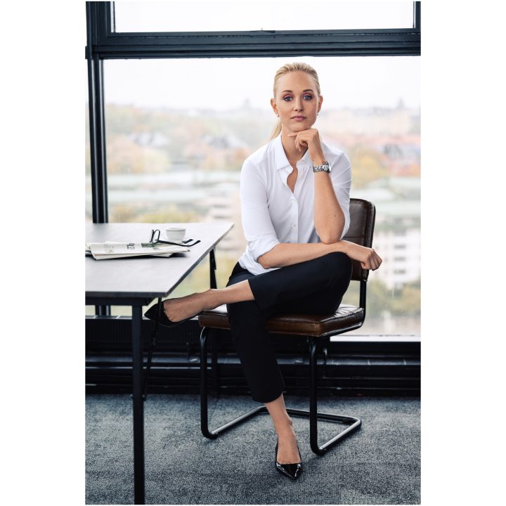 Byxor Dam Modern Trouser Marinblå J.Harvest & Frost XXS – bild 5