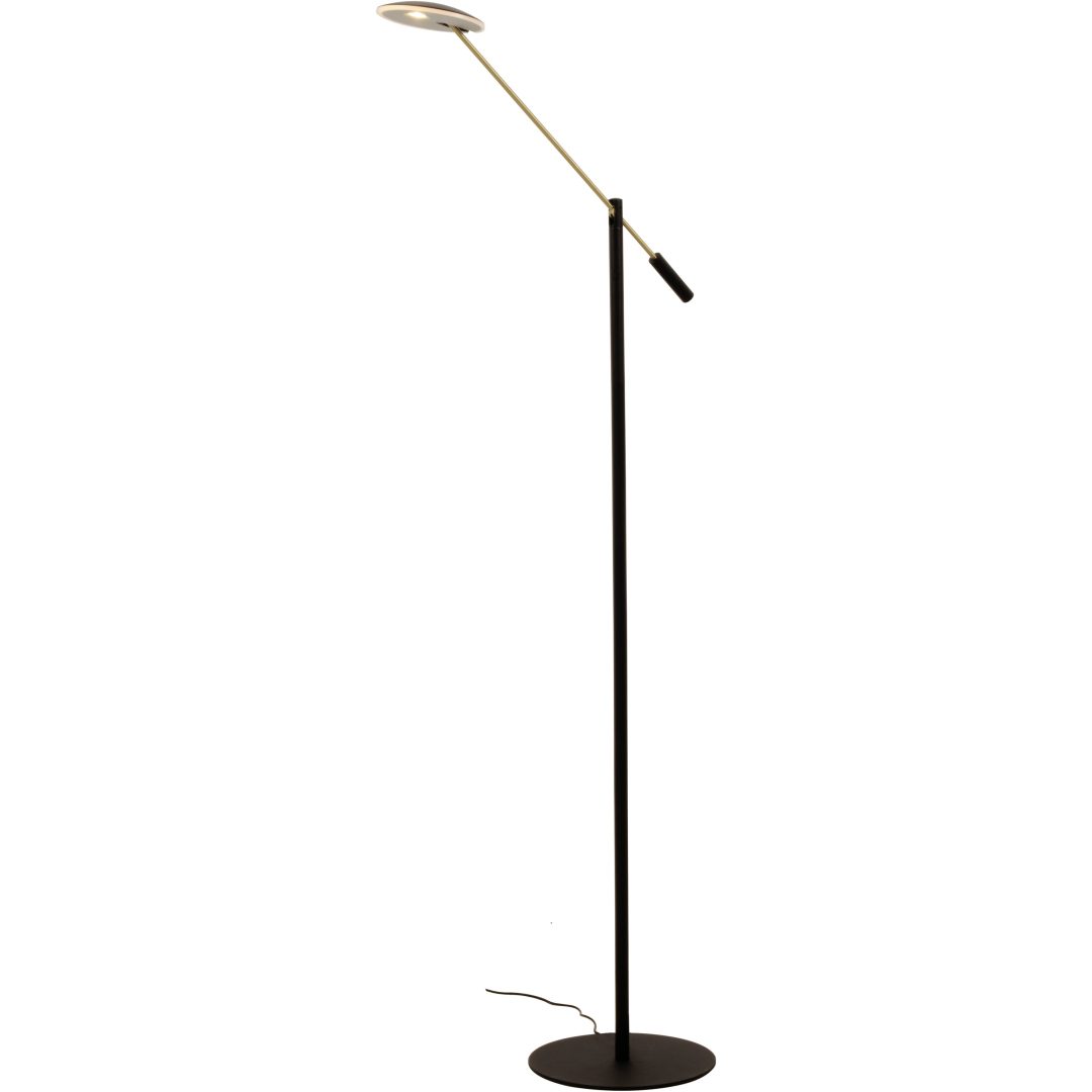 Cadiz Golvlampa, ANETA HOME Sockel LED Svart /Matt Mässing