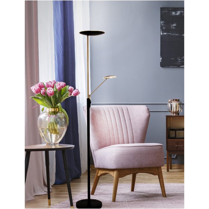 Cadiz Uplight, ANETA HOME Sockel LED Svart /Matt Mässing – bild 4