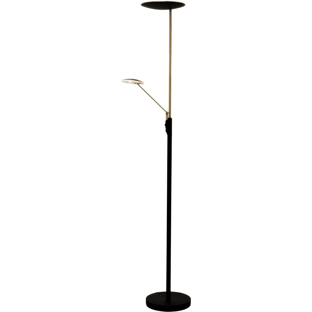 Cadiz Uplight, ANETA HOME Sockel LED Svart /Matt Mässing