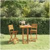 Cafébord 75x75x110 cm massivt akaciaträ vidaXL – miniatyr 1