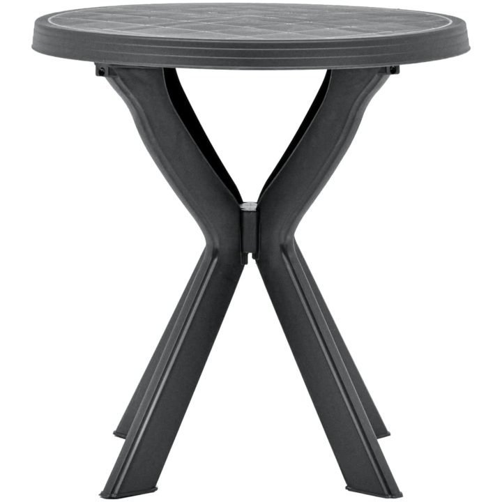 Cafébord antracit ⌀70 cm plast vidaXL – bild 2