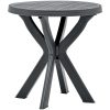 Cafébord antracit ⌀70 cm plast vidaXL – miniatyr 3
