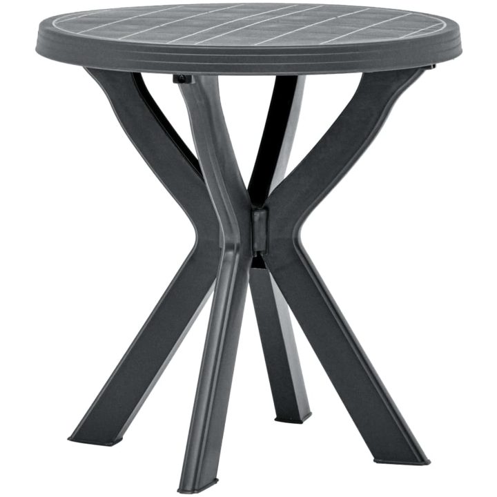 Cafébord antracit ⌀70 cm plast vidaXL – bild 3