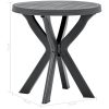 Cafébord antracit ⌀70 cm plast vidaXL – miniatyr 5