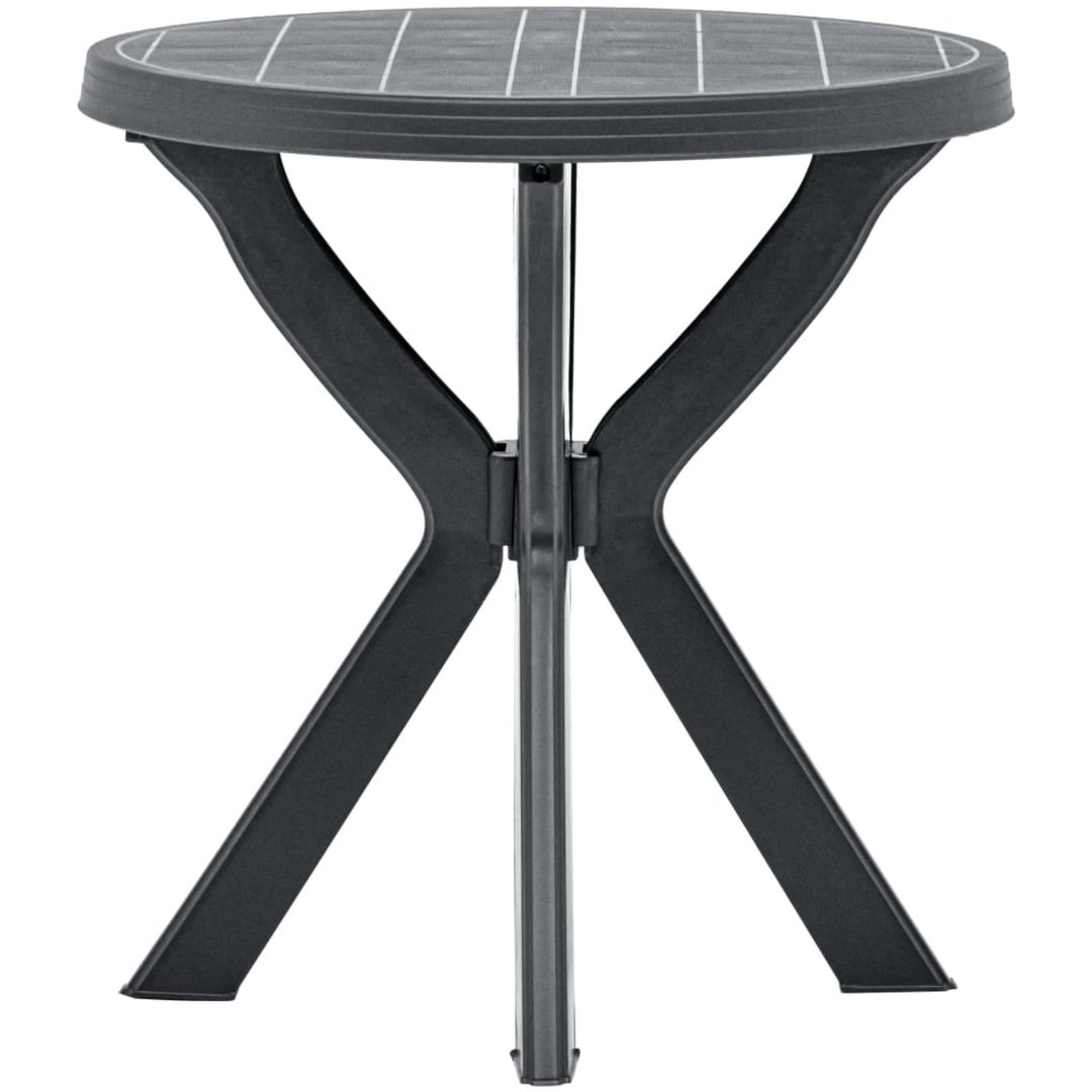 Cafébord antracit ⌀70 cm plast vidaXL
