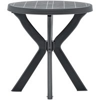 Cafébord antracit ⌀70 cm plast vidaXL
