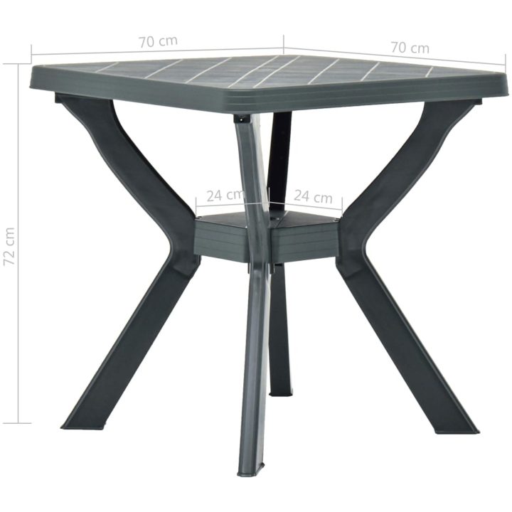 Cafébord antracit 70x70x72 cm plast vidaXL – bild 6