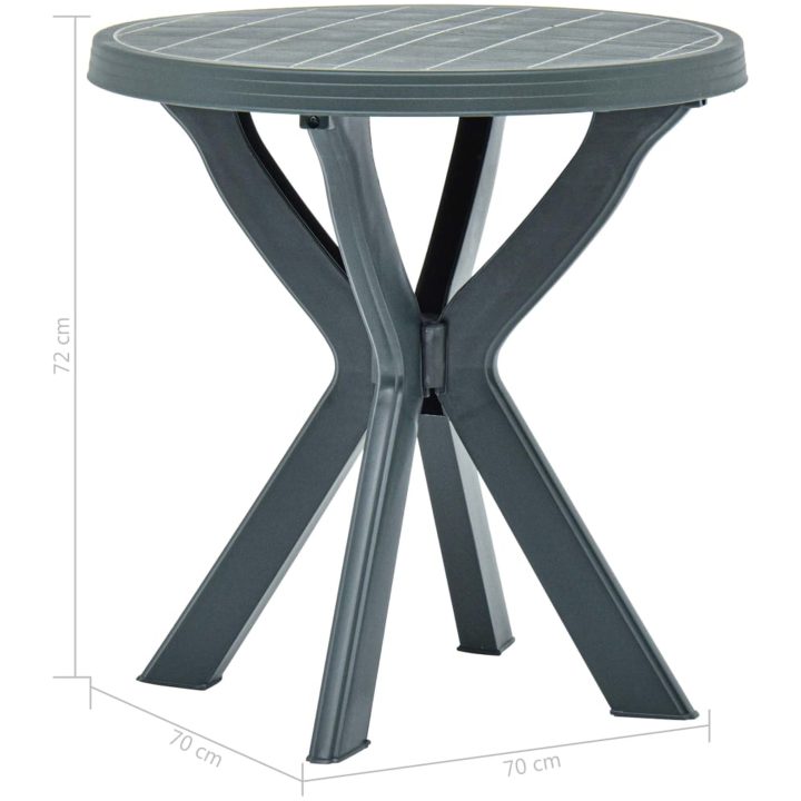 Cafébord grön ⌀70 cm plast vidaXL – bild 5