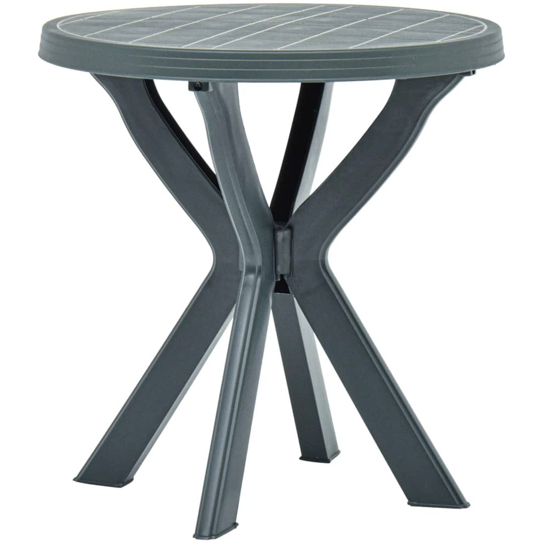 Cafébord grön ⌀70 cm plast vidaXL