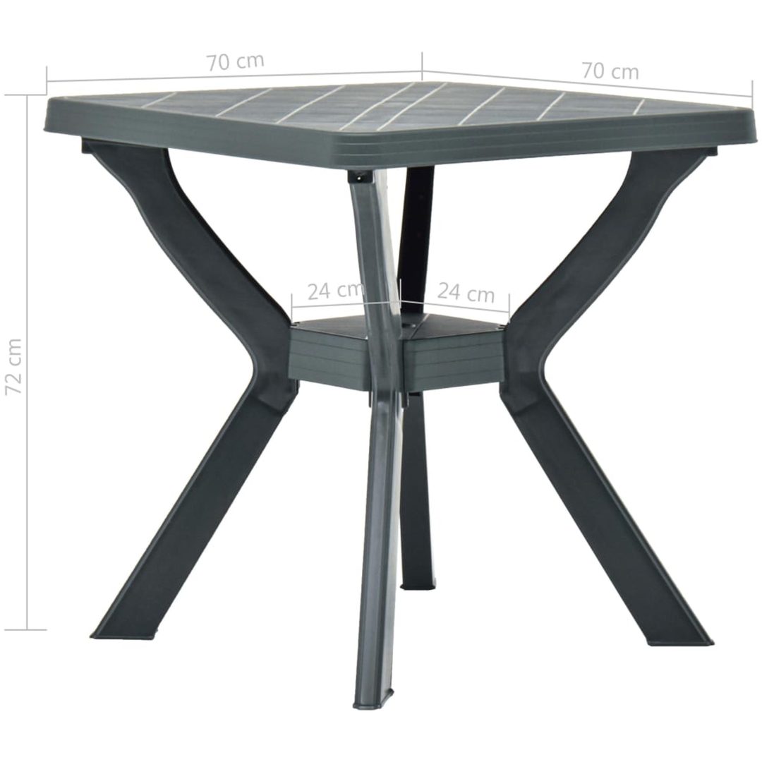 Cafébord grön 70x70x72 cm plast vidaXL – bild 6