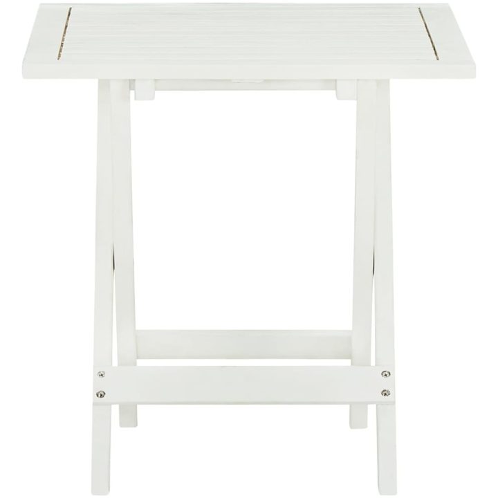 Cafébord vit 46x46x47 cm massivt akaciaträ vidaXL – bild 2