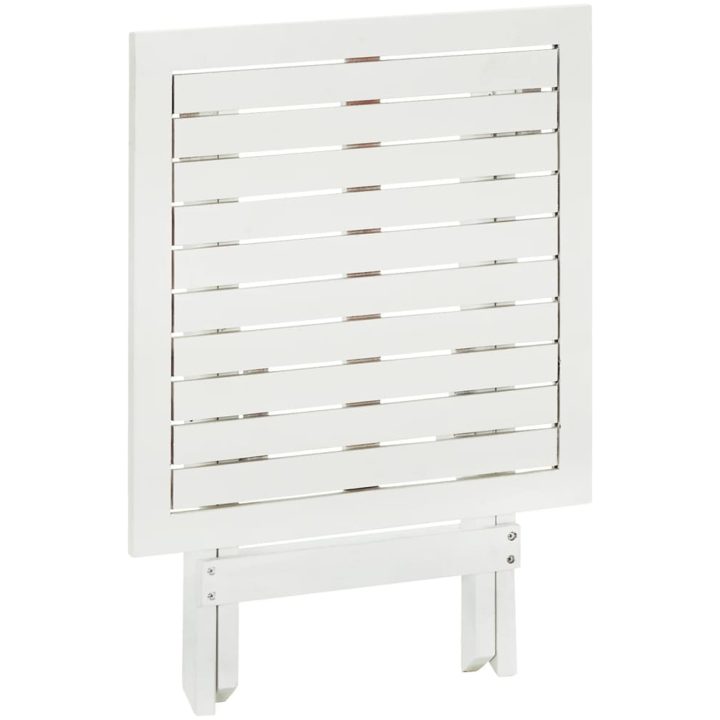 Cafébord vit 46x46x47 cm massivt akaciaträ vidaXL – bild 4