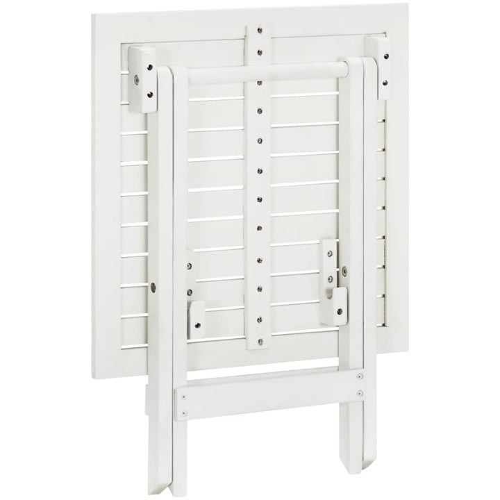 Cafébord vit 46x46x47 cm massivt akaciaträ vidaXL – bild 5